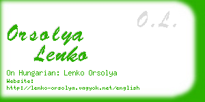 orsolya lenko business card